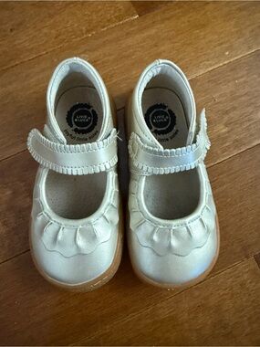 Livie & Luca Metallic Champagne Mary Jane Toddler Shoes